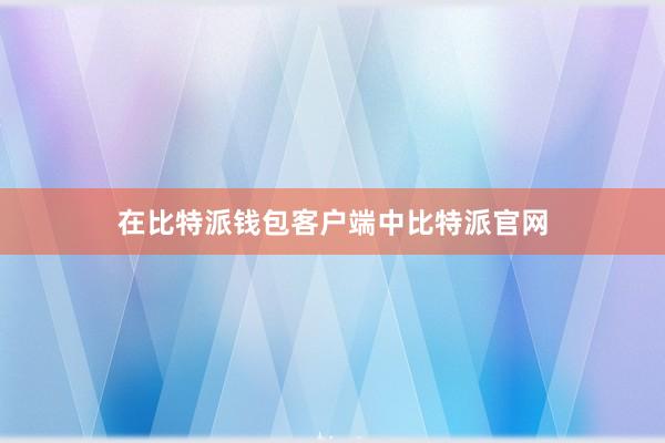 在比特派钱包客户端中比特派官网