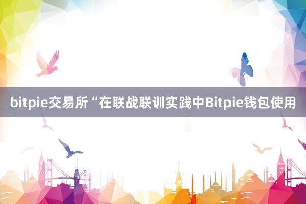 bitpie交易所“在联战联训实践中Bitpie钱包使用