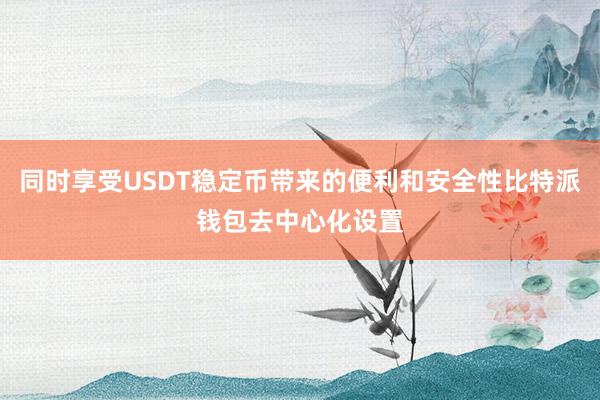 同时享受USDT稳定币带来的便利和安全性比特派钱包去中心化设置