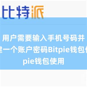 用户需要输入手机号码并创建一个账户密码Bitpie钱包使用