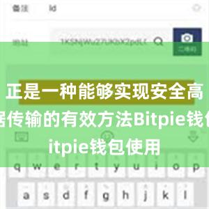 正是一种能够实现安全高效数据传输的有效方法Bitpie钱包使用